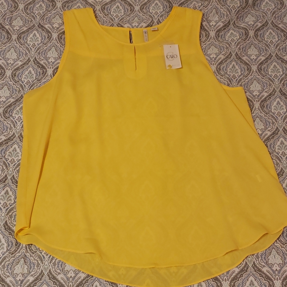 Yellow Sleeveless Blouse
